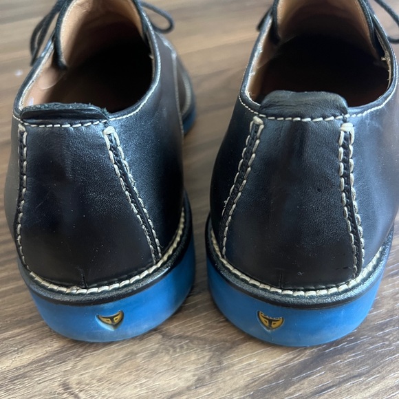 Michael Toschi Berta Split Toe Shoes Black/ Blue Sole - Picture 4 of 7